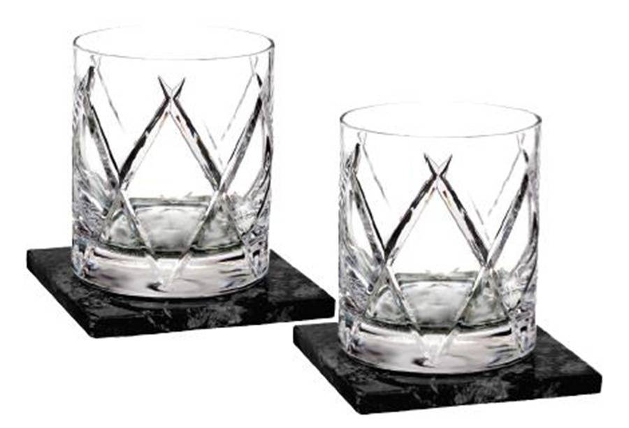 Short Stories Double Old Fashioned & Marble Coaster - Set of 2 by Waterford Crystal-1
