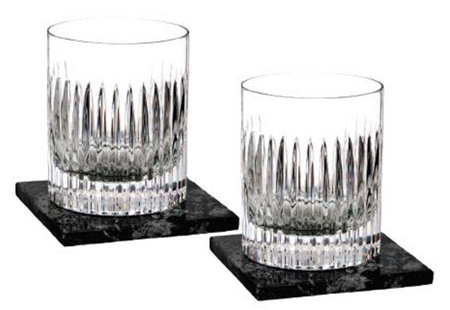 Short Stories (Set of 2) Double Old Fashiioned & Marble Coaster by Waterford Crystal-1