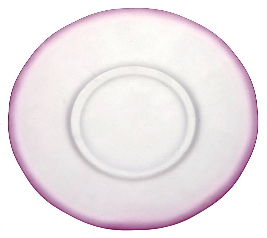 Lotus Yellow & Amethyst Cased Sherbet Underplate Only by Westmoreland-1