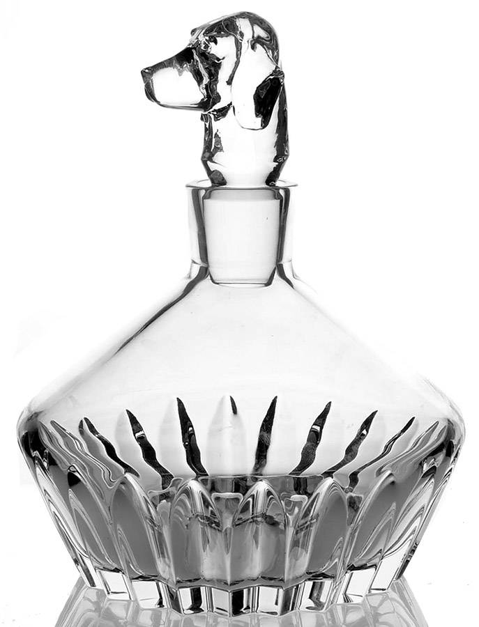 Irish Dogs Decanter & Stopper by Waterford Crystal-1
