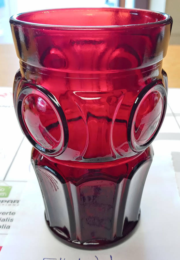 Bullseye-Ruby Flat Tumbler by Wheaton-1