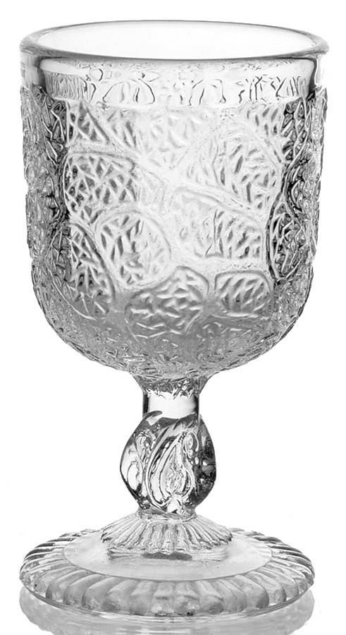 Tree of Life Clear Wine Glass by L G Wright Glass-1