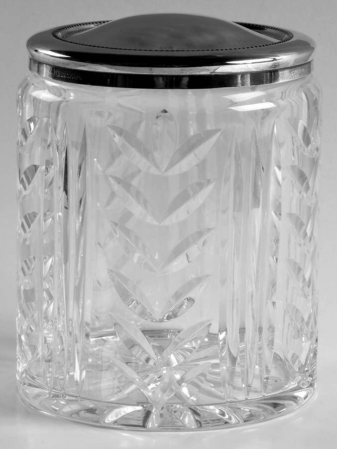 Smoking Accesories Cigar Jar-Humidor & Metal Lid by Waterford Crystal-1