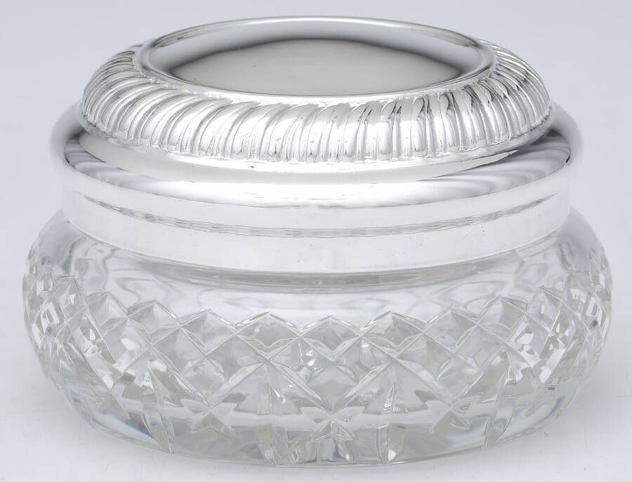 Vanity Powder Jar & Lid by Waterford Crystal-1