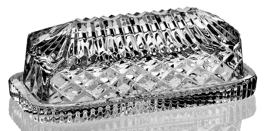 Butter Dishes 1/4 Pound Covered Butter by Waterford Crystal-1
