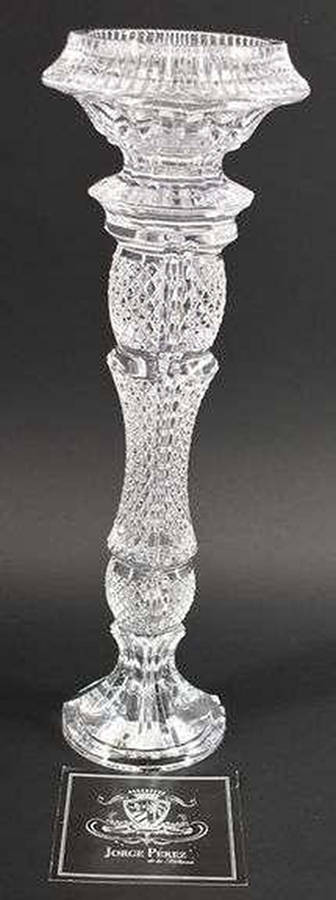 Candlesticks 16" Tall Single Light Candlestick by Waterford Crystal-1