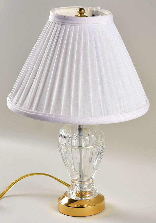 Lamps 11" Electric Lamp & Shade by Waterford Crystal-1