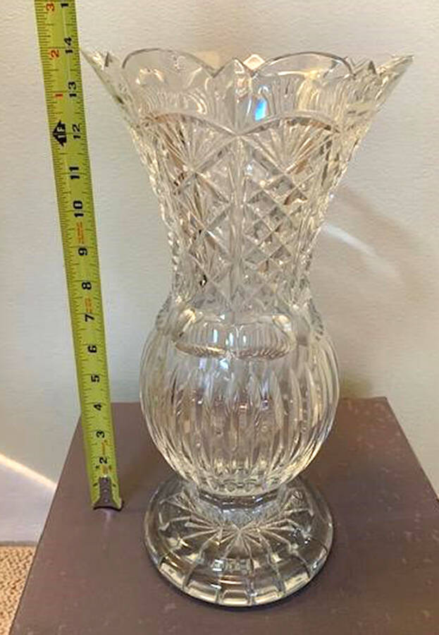 Vases and Urns 14" Footed Vase by Waterford Crystal-1