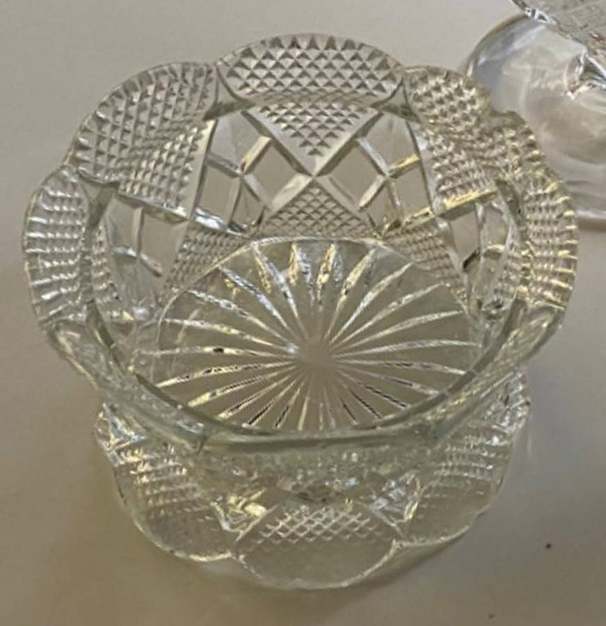 Diamond with Diamond Point Small Fruit Dessert Bowl by Westmoreland-1