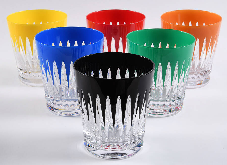 New Year Fireworks (Set of 6 Colors) Double Old Fashioned by Waterford Crystal-1
