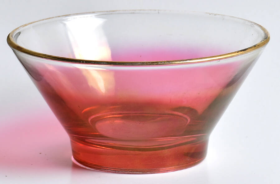 Blendo Rose Glow (Cranberry) 5" Individual Salad Bowl by West Virginia Glass Specialty-1