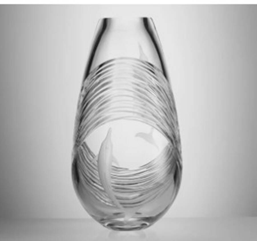 Master Craft Ocean 13" Flower Vase by Waterford Crystal-1