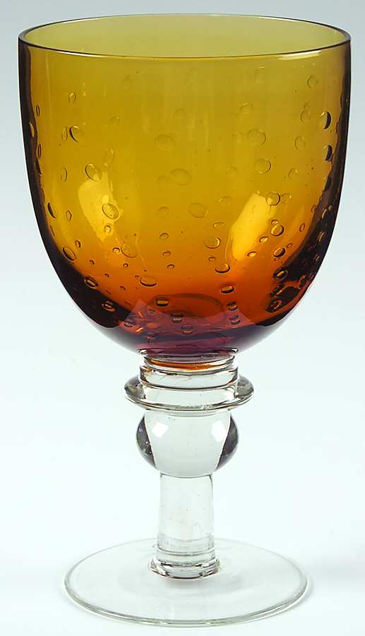 Pavilion Amber Clear Water Goblet by Zrike-1