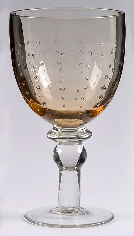 Pavilion Amber Clear Water Goblet by Zrike-1