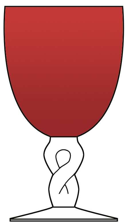 Twist Cranberry Water Goblet by Zrike-1