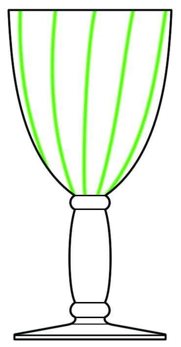 Candy Cane Green Water Goblet by Zrike-1