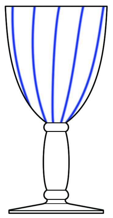 Candy Cane Blue Water Goblet by Zrike-1