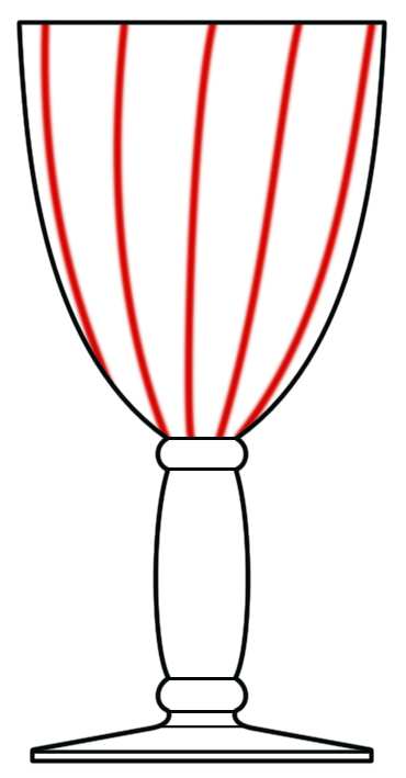 Candy Cane Red Water Goblet by Zrike-1