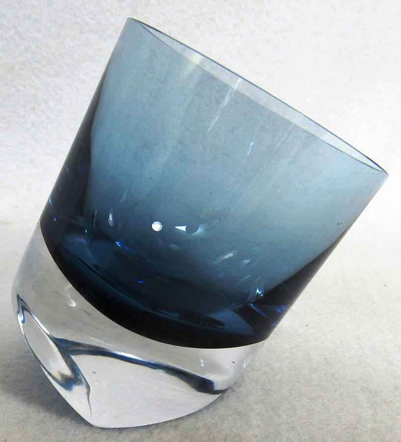 Colored Rocks Blue Double Old Fashioned by Z Gallerie Glass-1