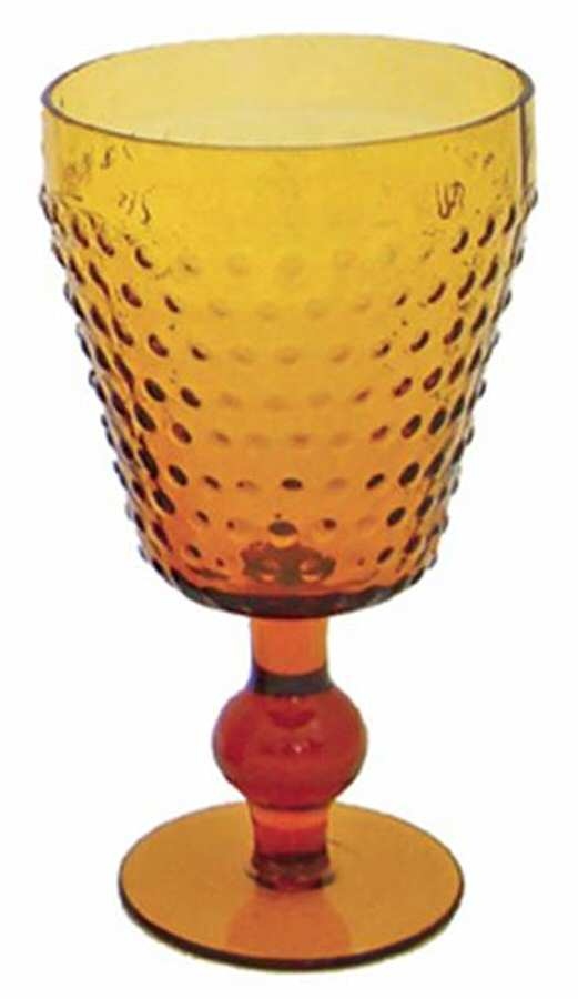 Dot Amber Water Goblet by Zrike-1