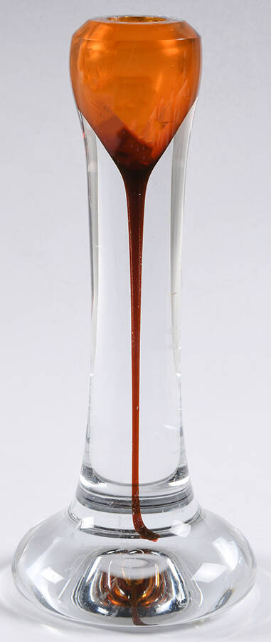 Art Glass 8" Single Light Candlestick by Steve Adams Glass Works-1