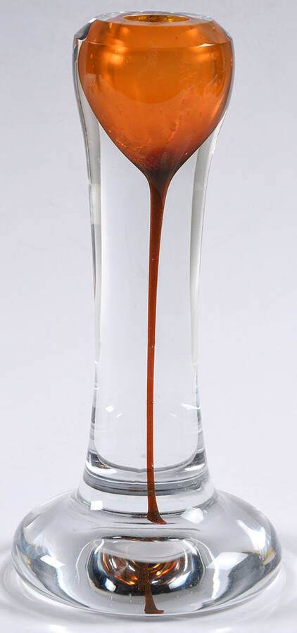 Art Glass 7" Single Light Candlestick by Steve Adams Glass Works-1