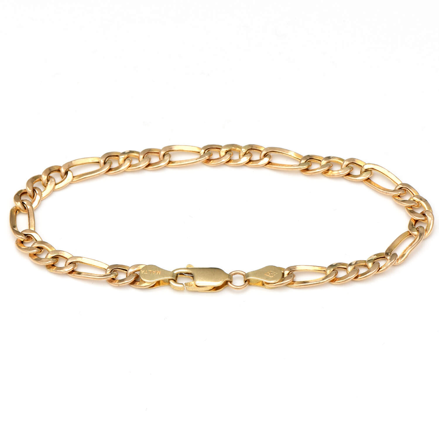 14KY Figaro Link Bracelet-2