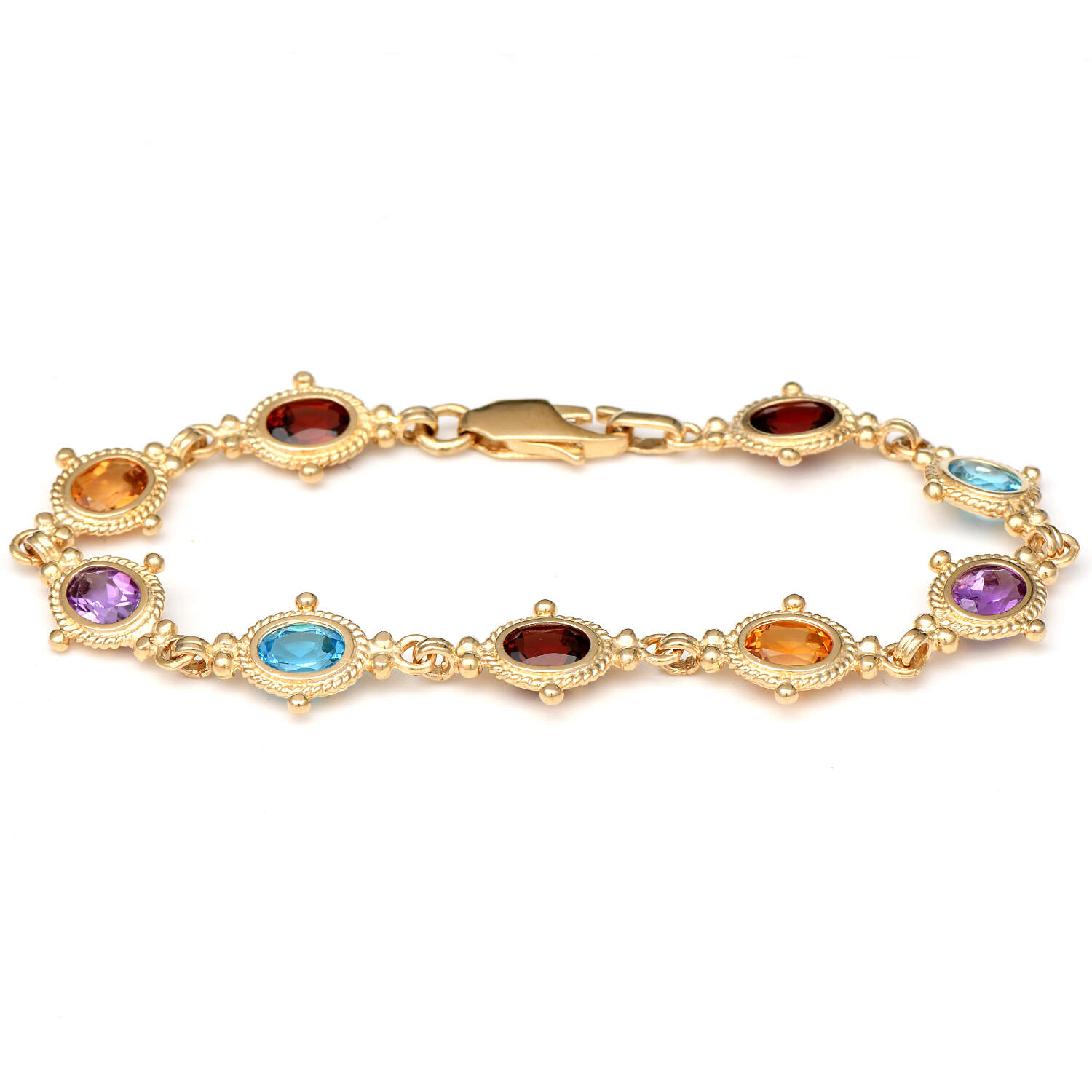 14KY Multicolor Gemstone(8.96) Bracelet-1