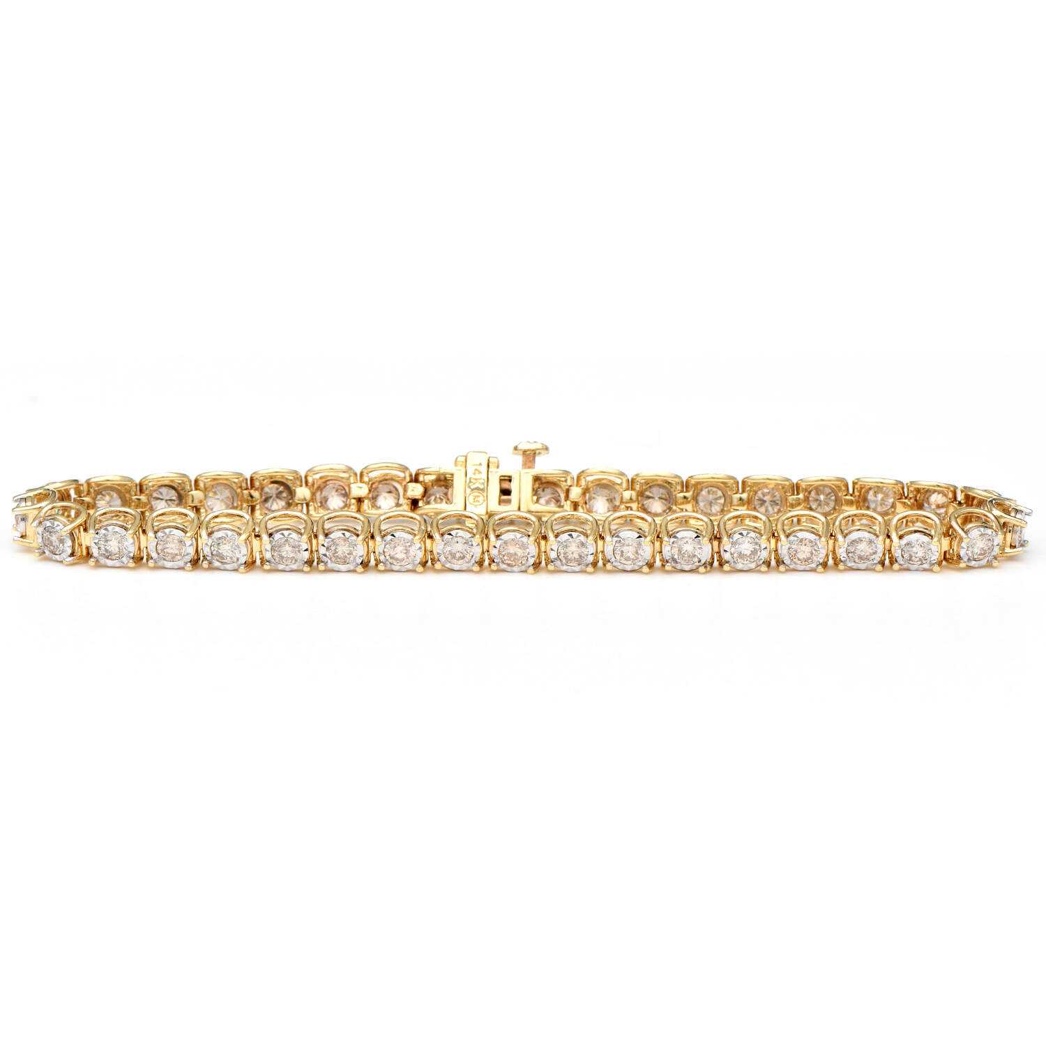 14KY Diamond (2.25) Tennis Bracelet-1