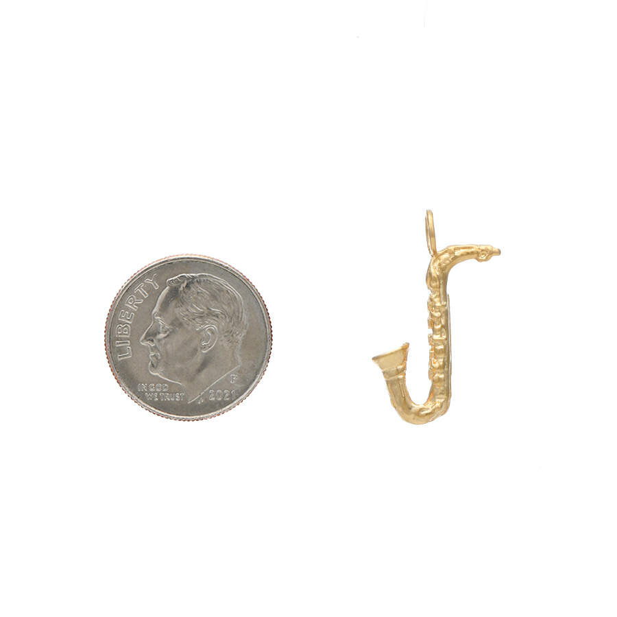 14KY Vintage Saxophone Charm-3