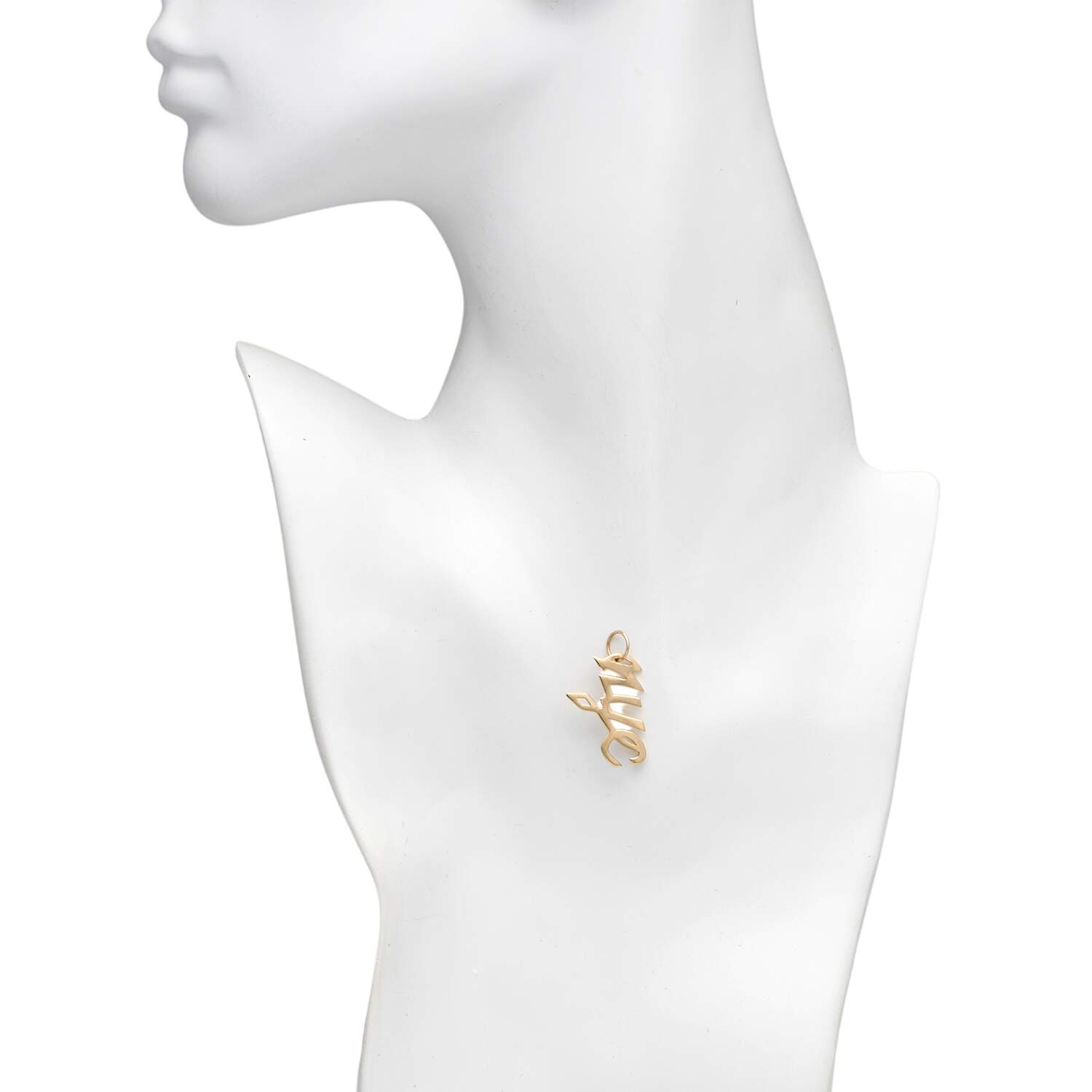 14KY New York City Script Charm-3