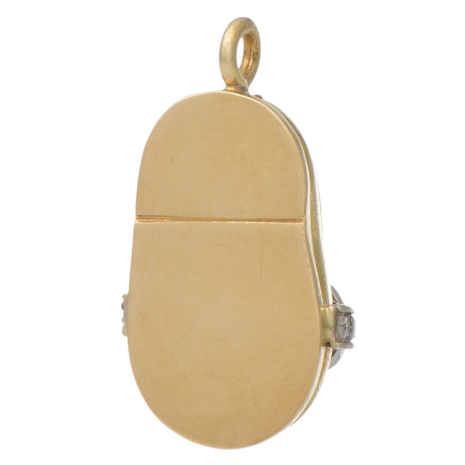 18KYW Diamond(0.21) Bow Ballet Shoe Charm-2