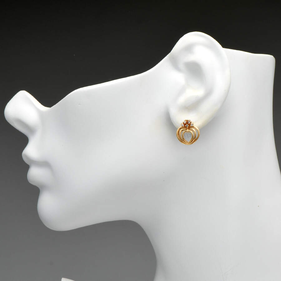 14KY Diamond(0.10) Accent Stud Earrings-3
