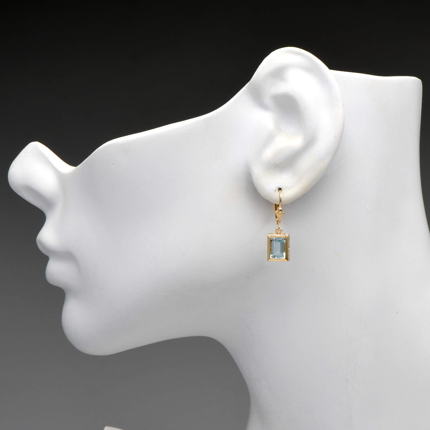 14KY Aquamarine(2.28) Drop Earrings-3
