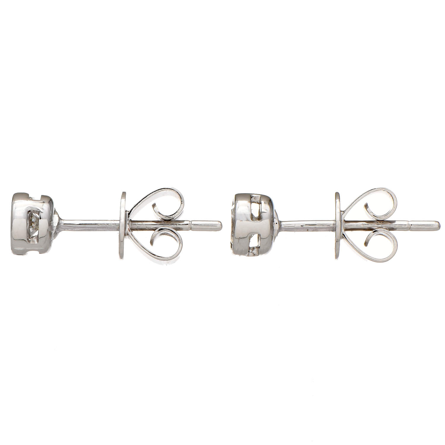 14KW Petite Diamond(0.40) Stud Earrings-2