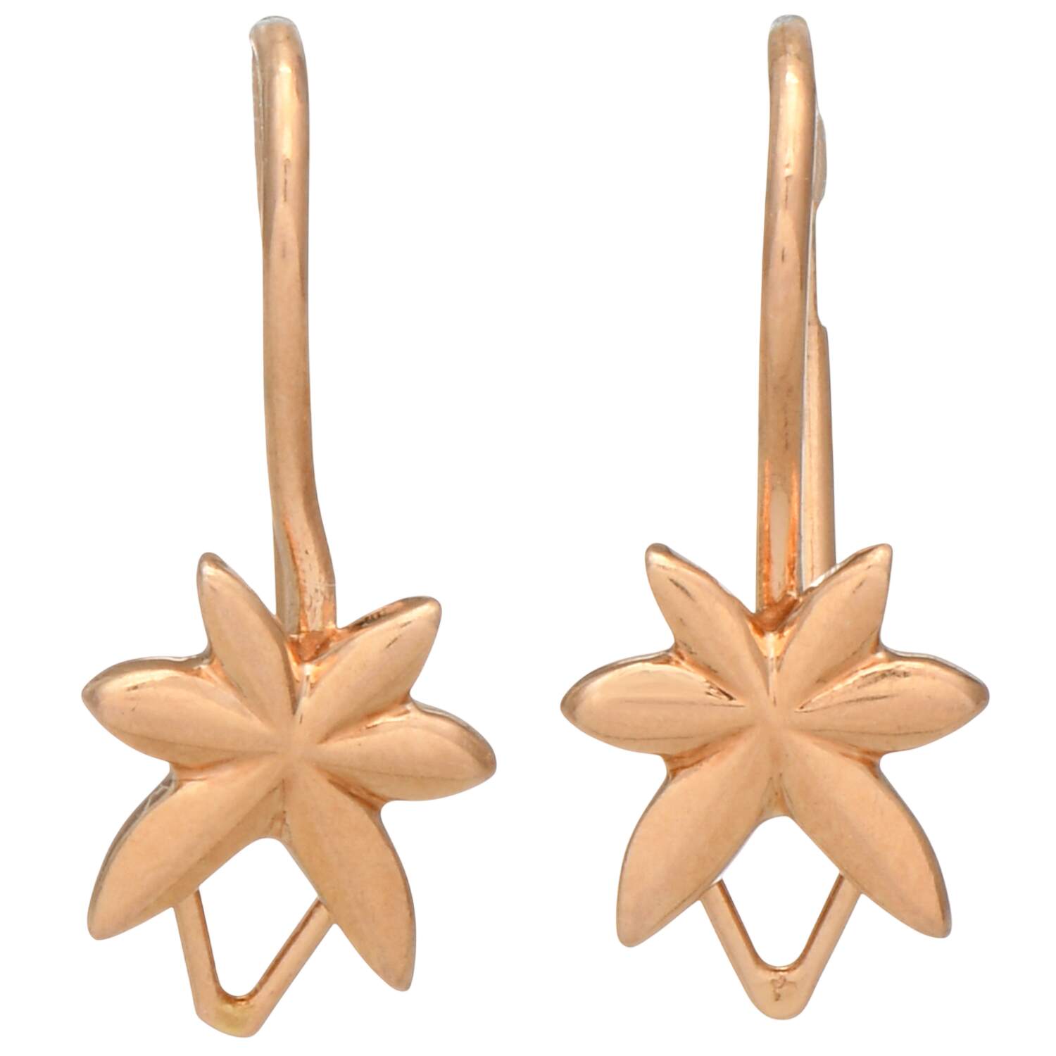 14KR Vintage Flower Drop Earrings-1