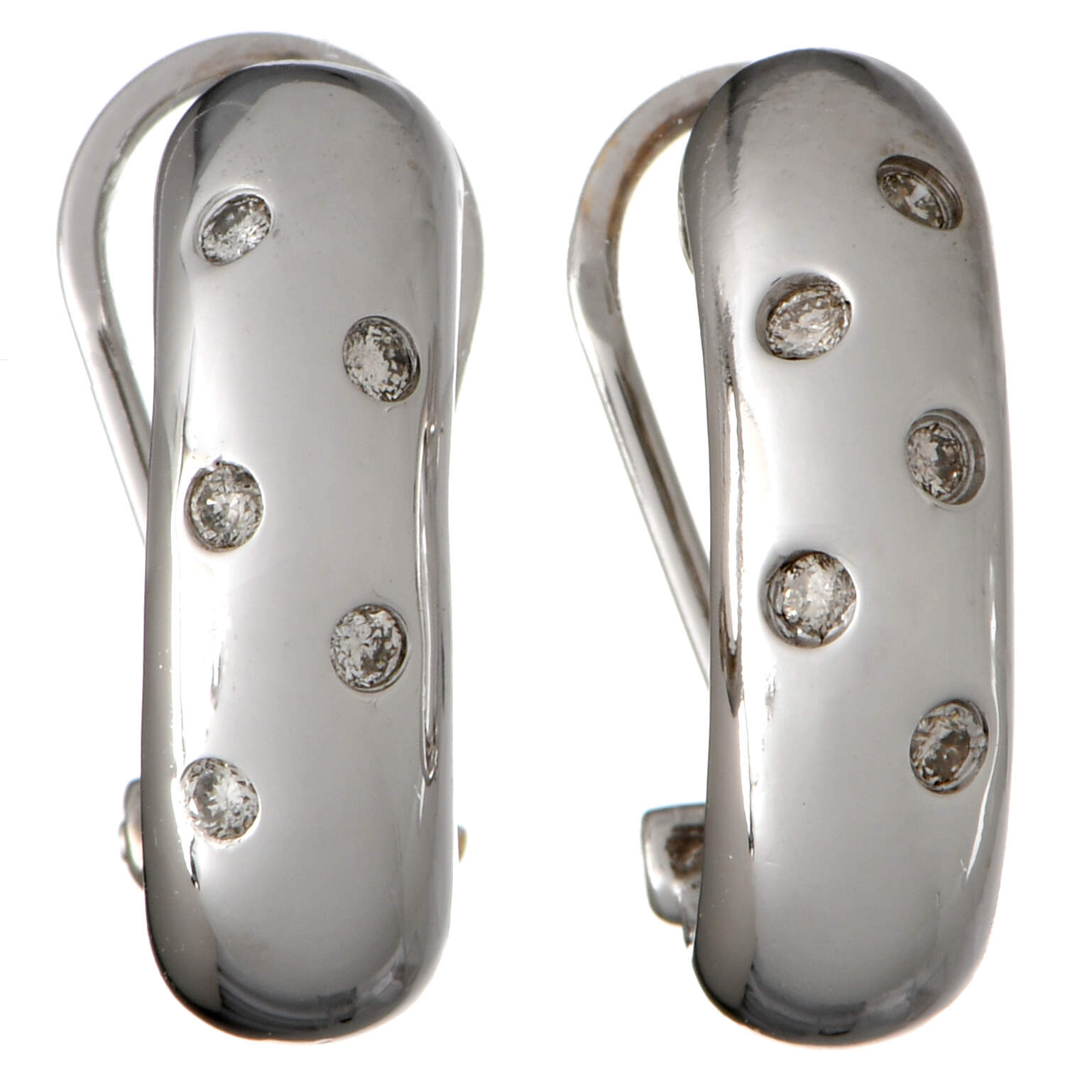 14KW Diamond(0.15) Scatter Hoop Earrings-1