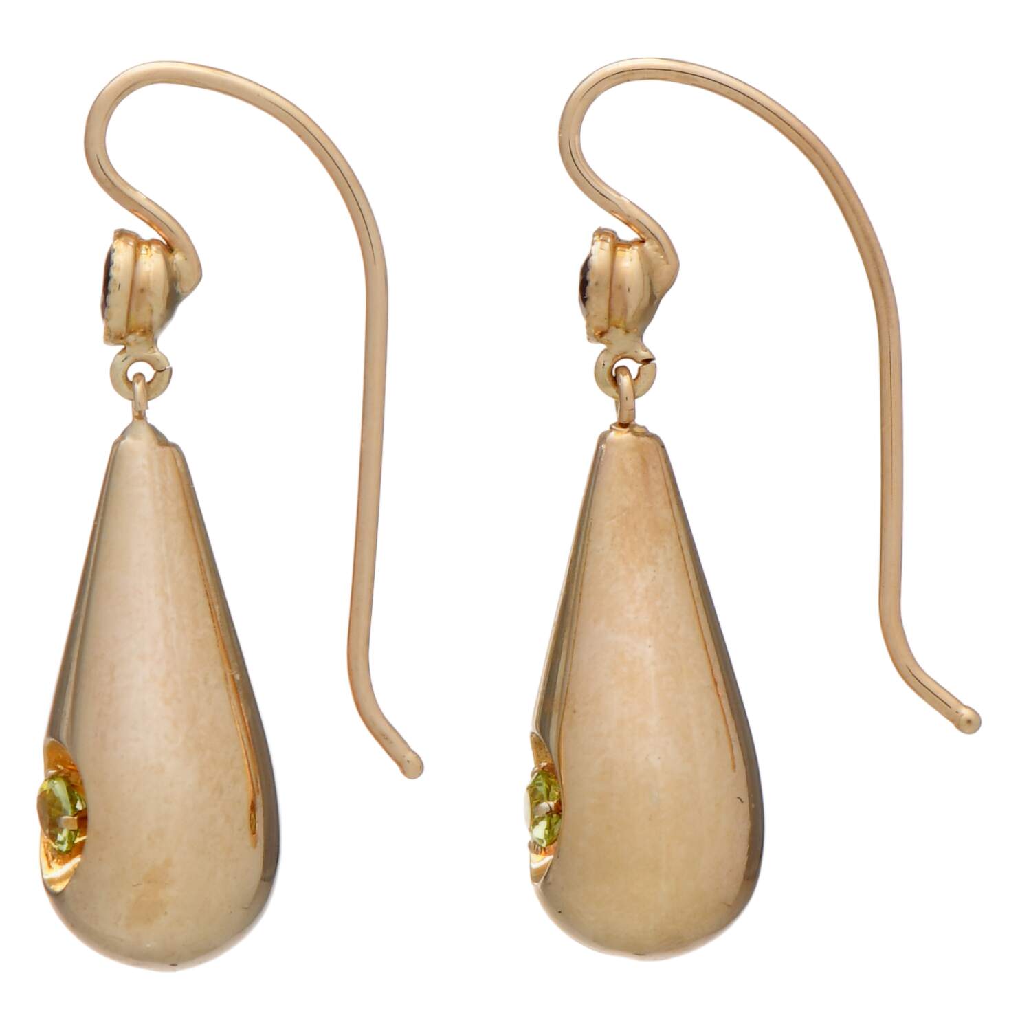 14KY Victorian Amethyst(0.20) & Peridot(0.18) Drop Earrings-2