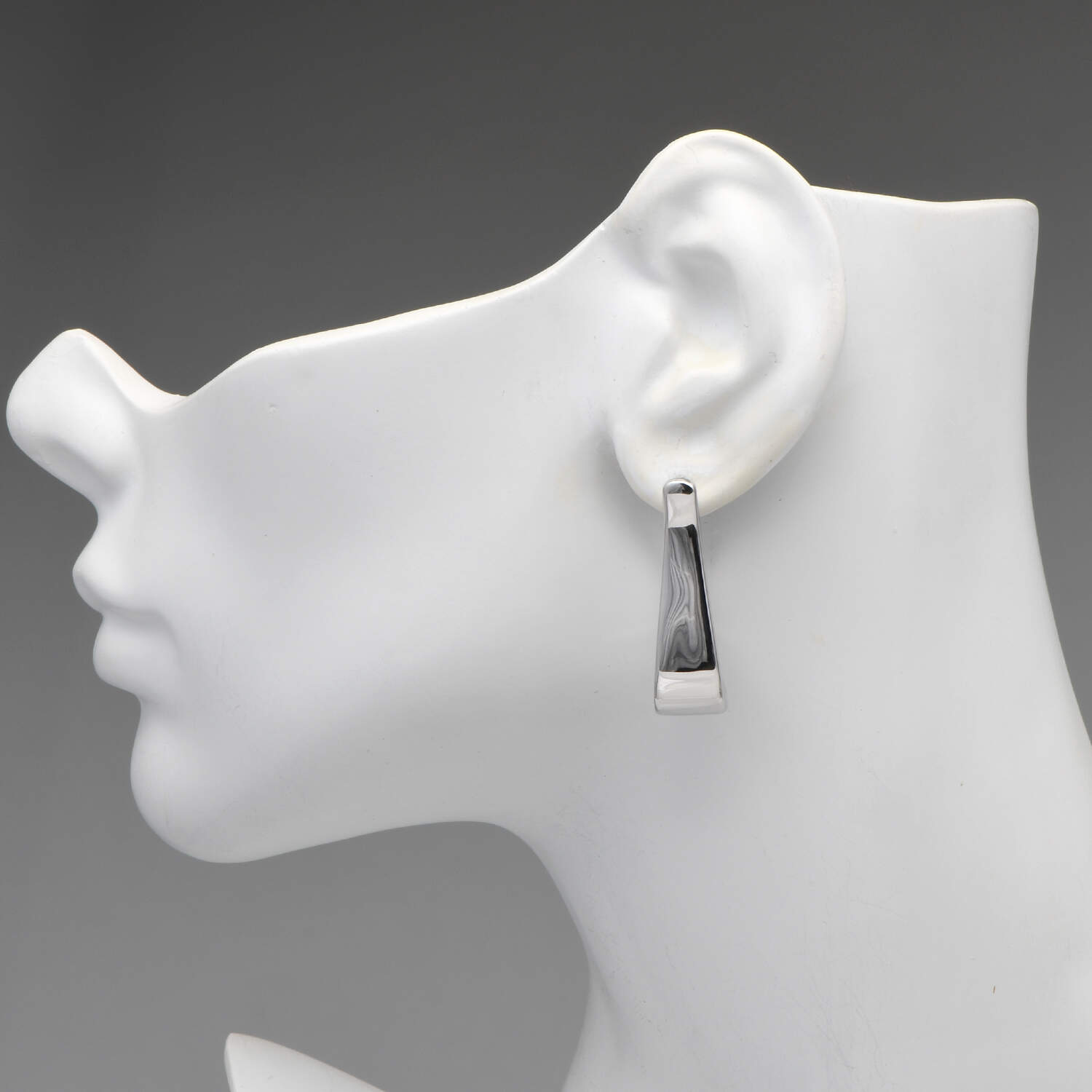 14KW Italian High Polished Hoop Earrings-3