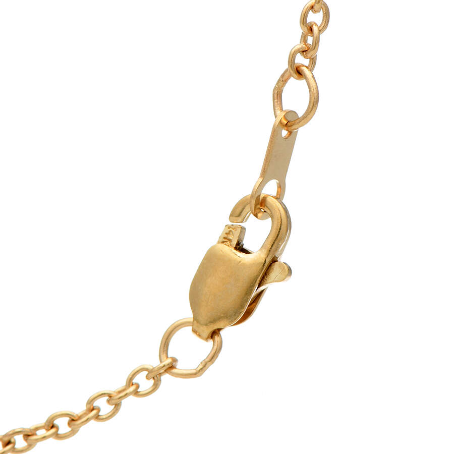 14KY Tigers Eye & Diamond Accent Bezel Necklace-4