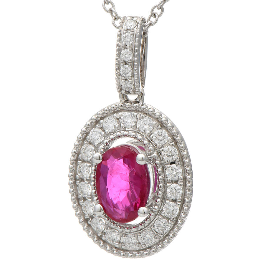 14KW Ruby(0.55) & Diamond(0.21) Necklace-1