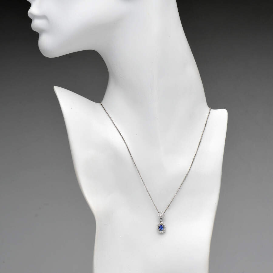 14KW Tanzanite(0.35) & Diamond(0.34) Necklace-4
