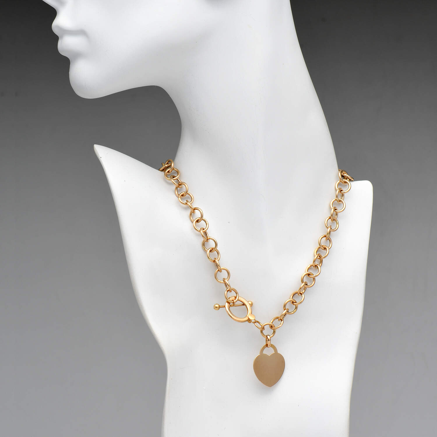 14KY Heart & Toggle Gold Necklace-3