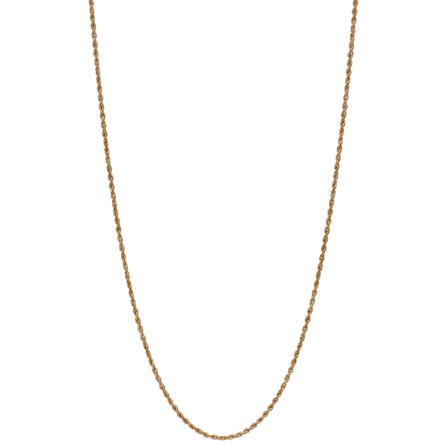 14KY Rope Chain Necklace-1