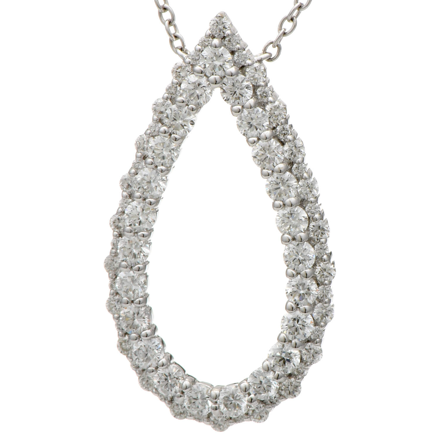 14KW Pave Diamond (1.28) Pendant Necklace-1
