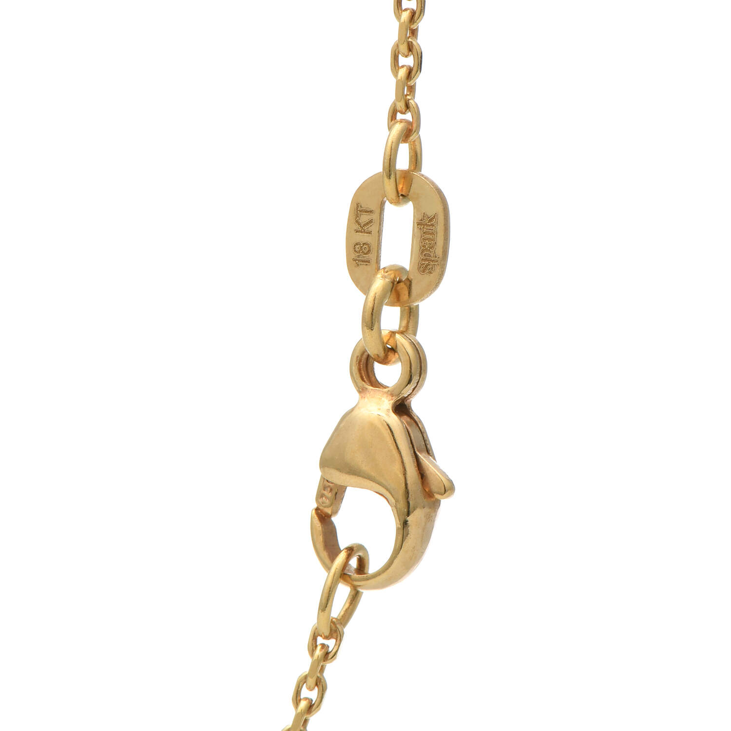 18KY Spark Oval Ruby(0.55) & Diamond(0.08) Honeycomb Necklace-3