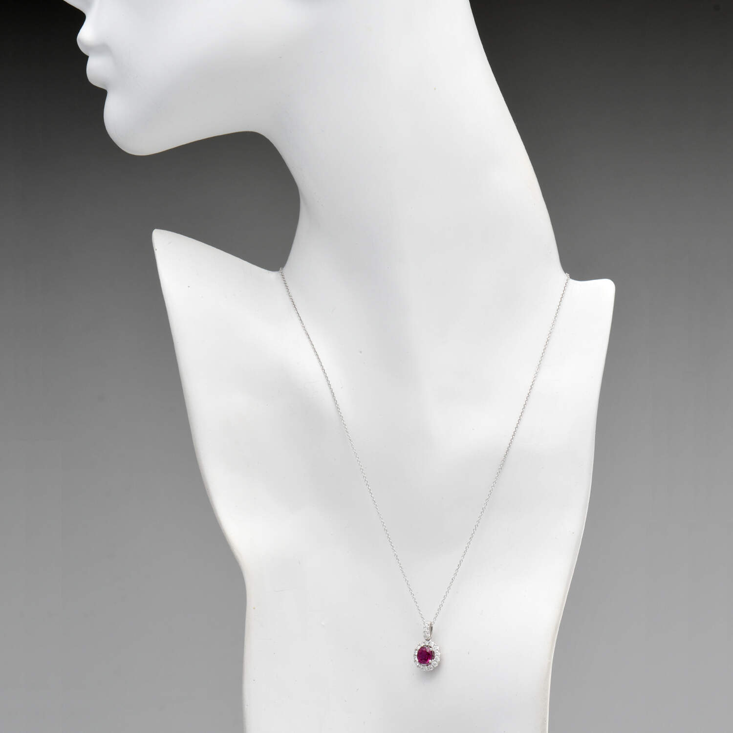 14KW Ruby(1.25) & Diamond(0.33) Necklace-4