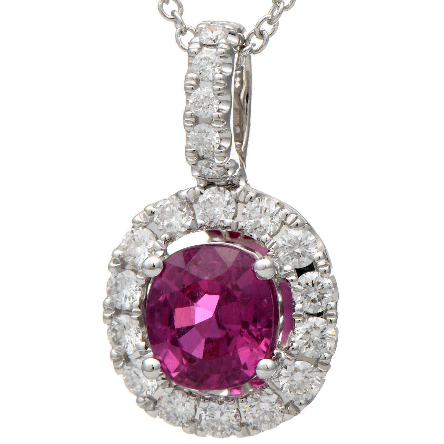14KW Ruby(1.25) & Diamond(0.33) Necklace-1
