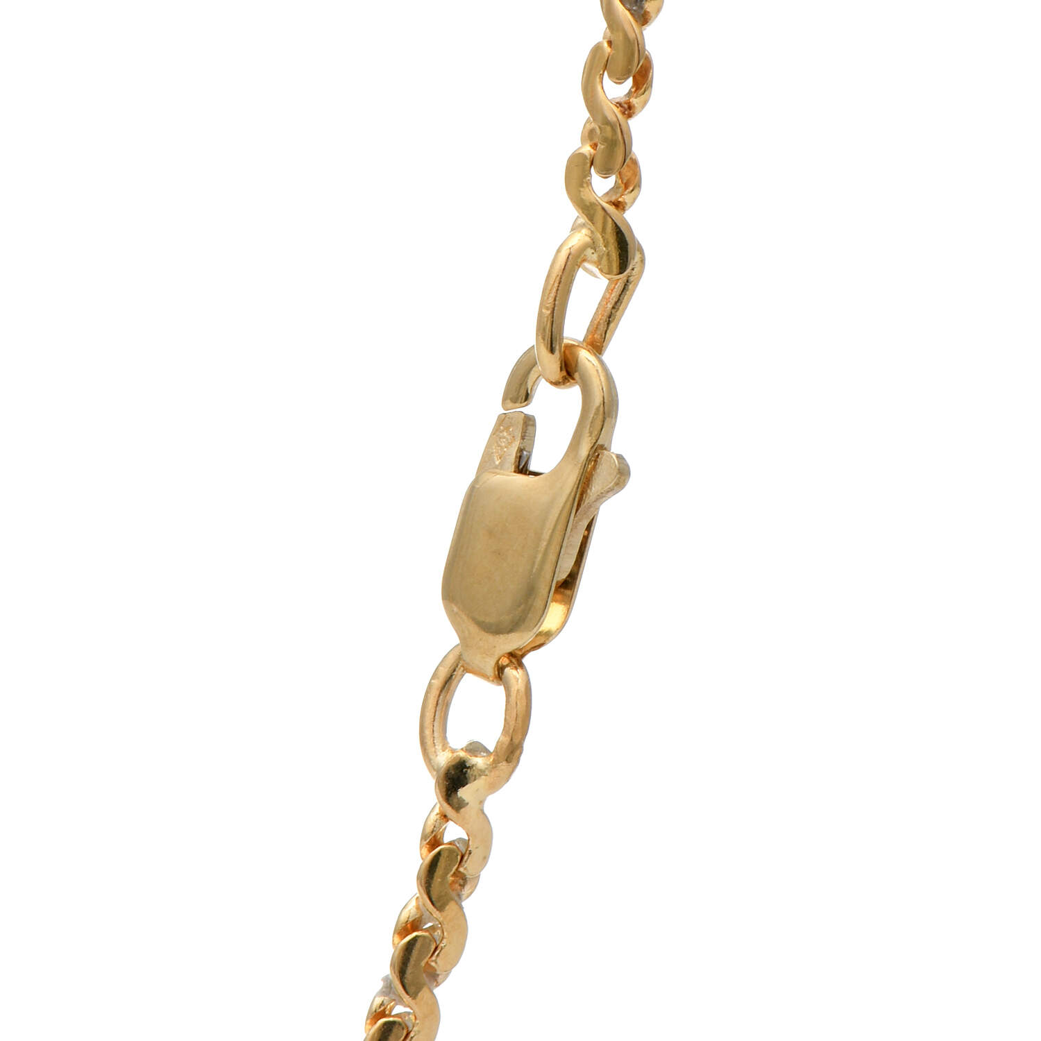 18KY Solid "S" Chain Necklace-2