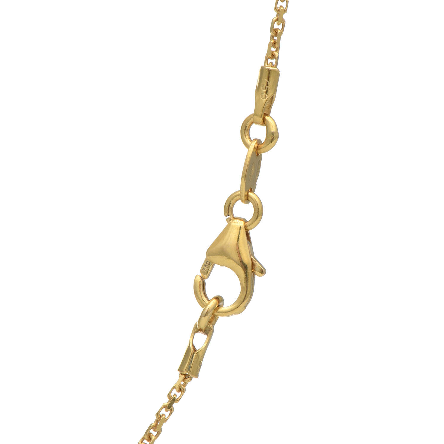 18KY Fluted Bead "Y" Drop Necklace-2